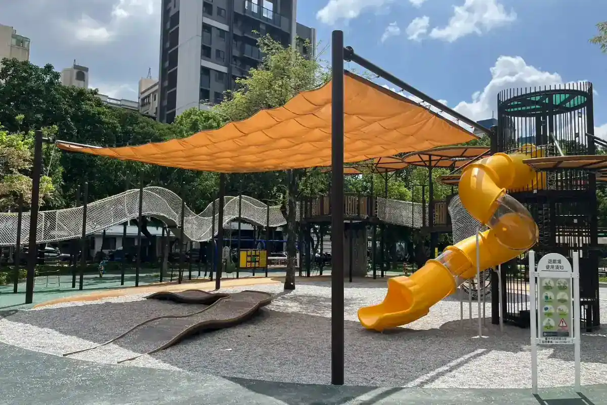 台中親子景點戶外：北屯兒童公園林間探索遠戲場
